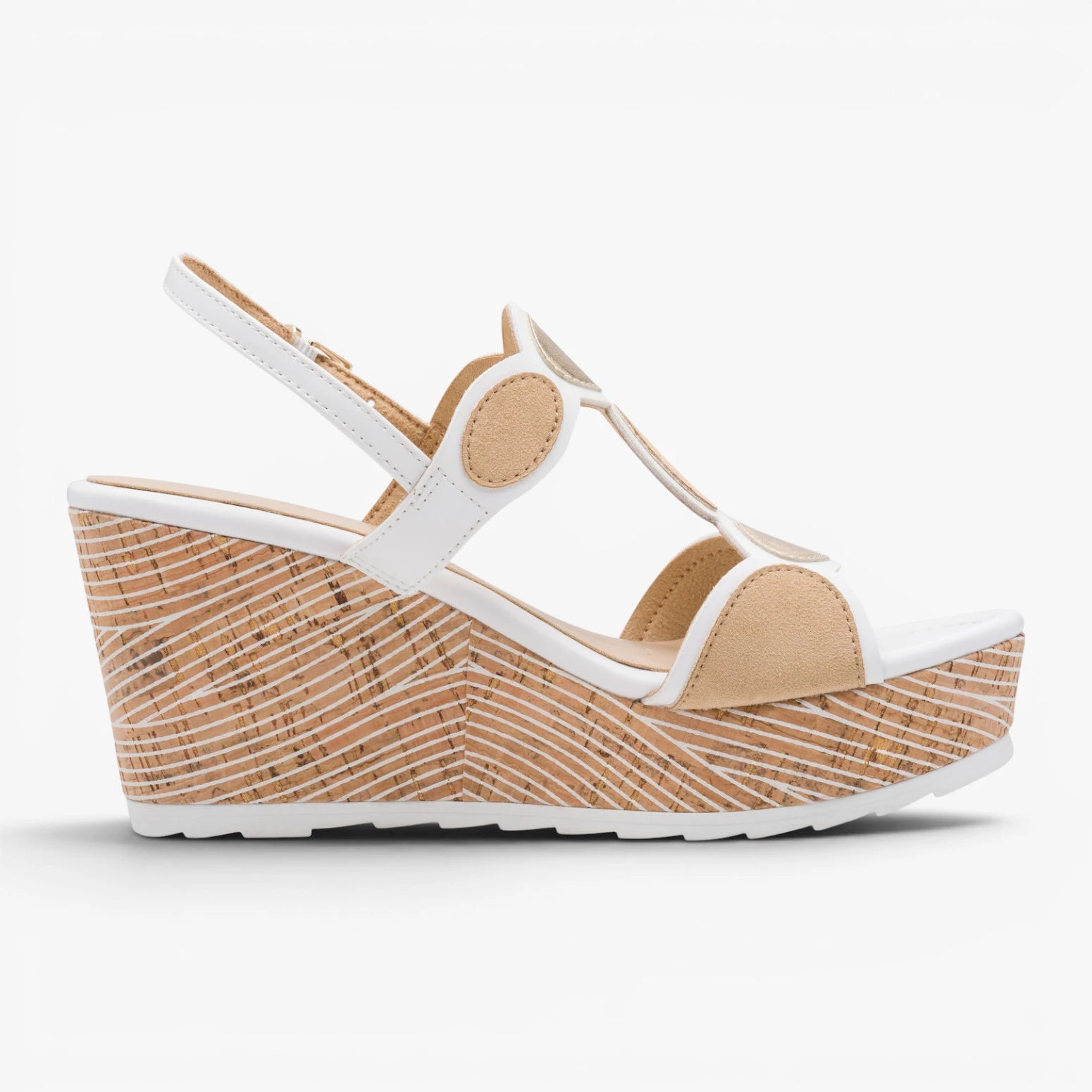 Marco Tozzi White Multi Sandal (Wedge Heel) – 2-28363-46 197