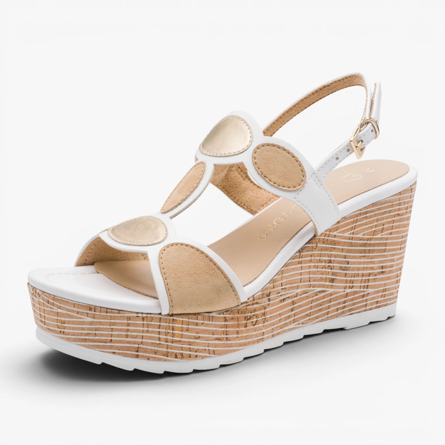Marco Tozzi White Multi Sandal (Wedge Heel) – 2-28363-46 197