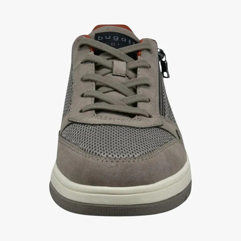 Bugatti Men’s Beige Mesh Zip Sneakers with EVA Ultralight Sole - Leavys Shoes