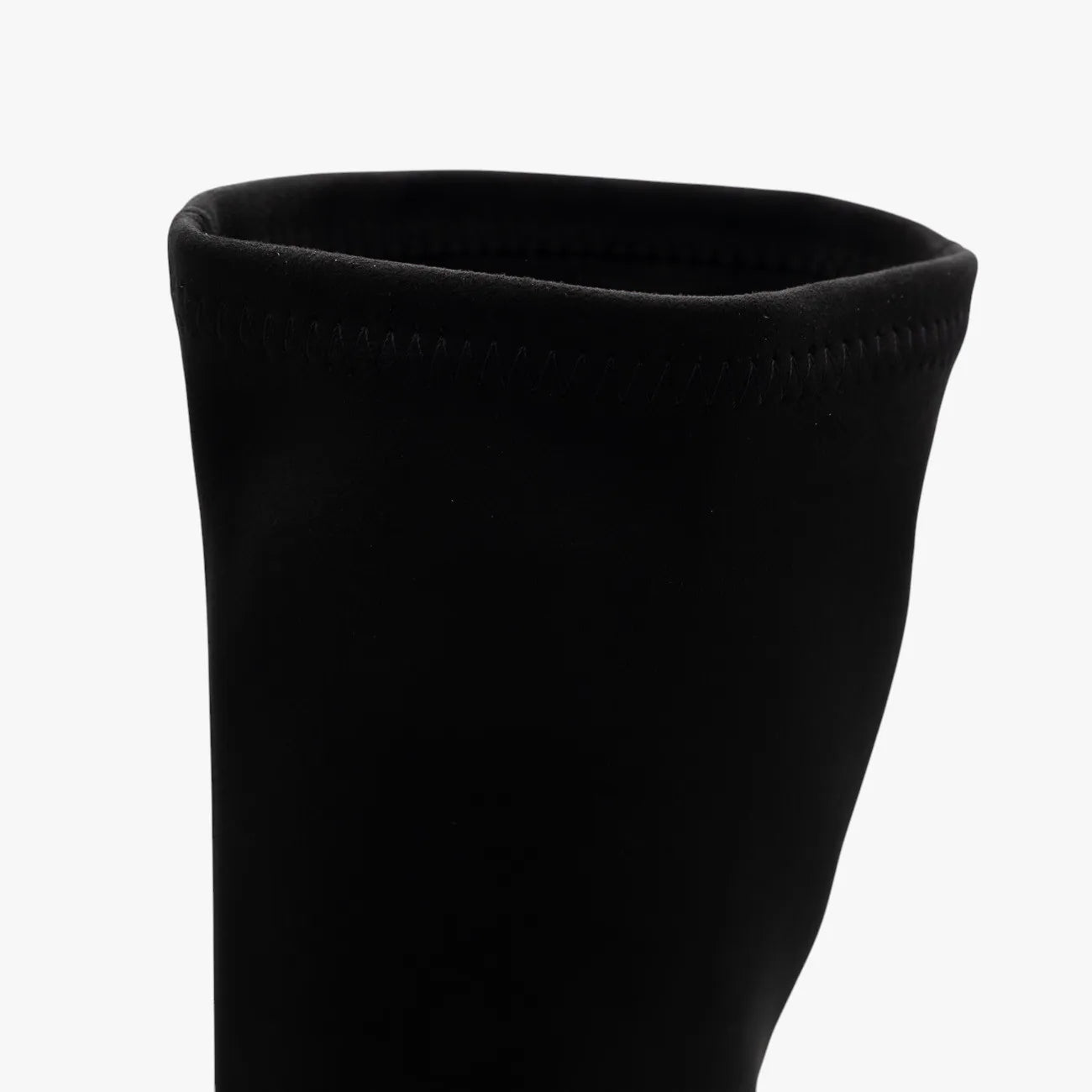 Miss Elastic Black Suede Knee-High Sock Boots
