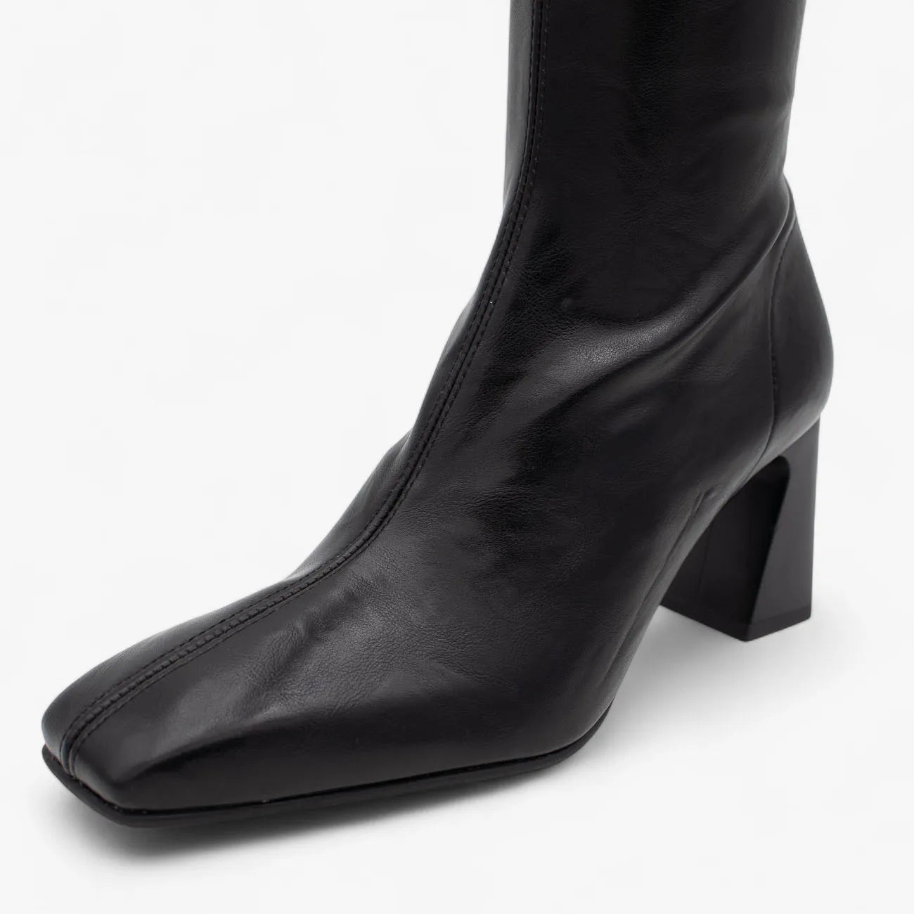 Miss Elastic Malori Knee-High Stretch Boots – Black