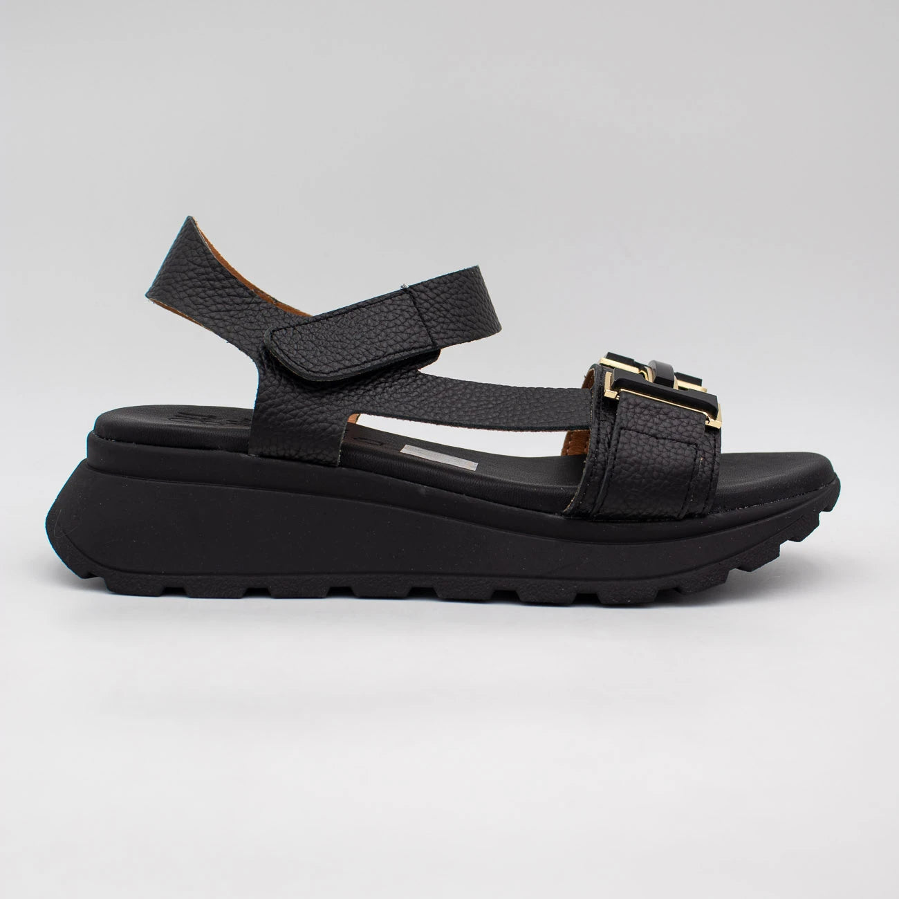 OH! My Sandals Black Sandal (Velcro Fastening) – 5953