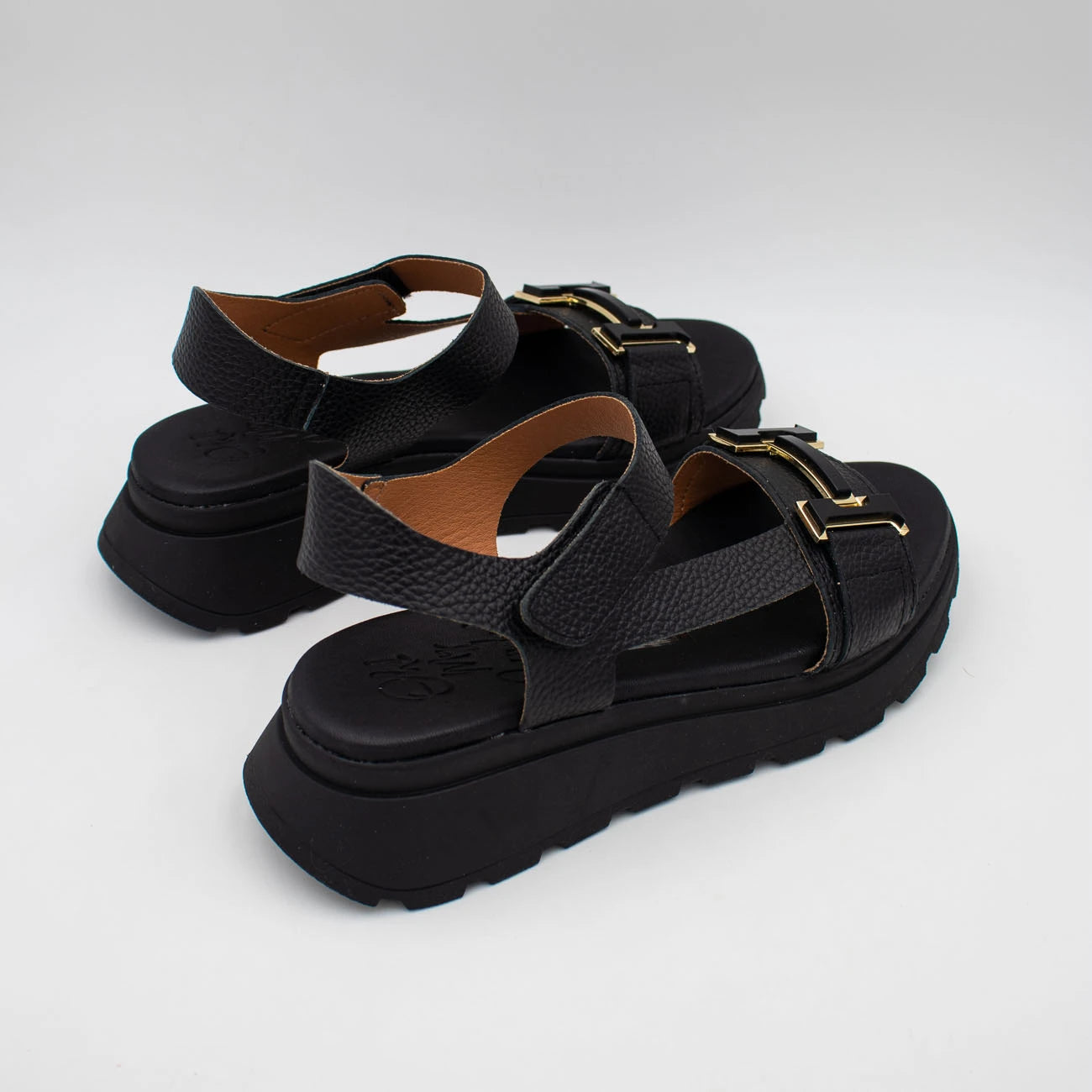 OH! My Sandals Black Sandal (Velcro Fastening) – 5953