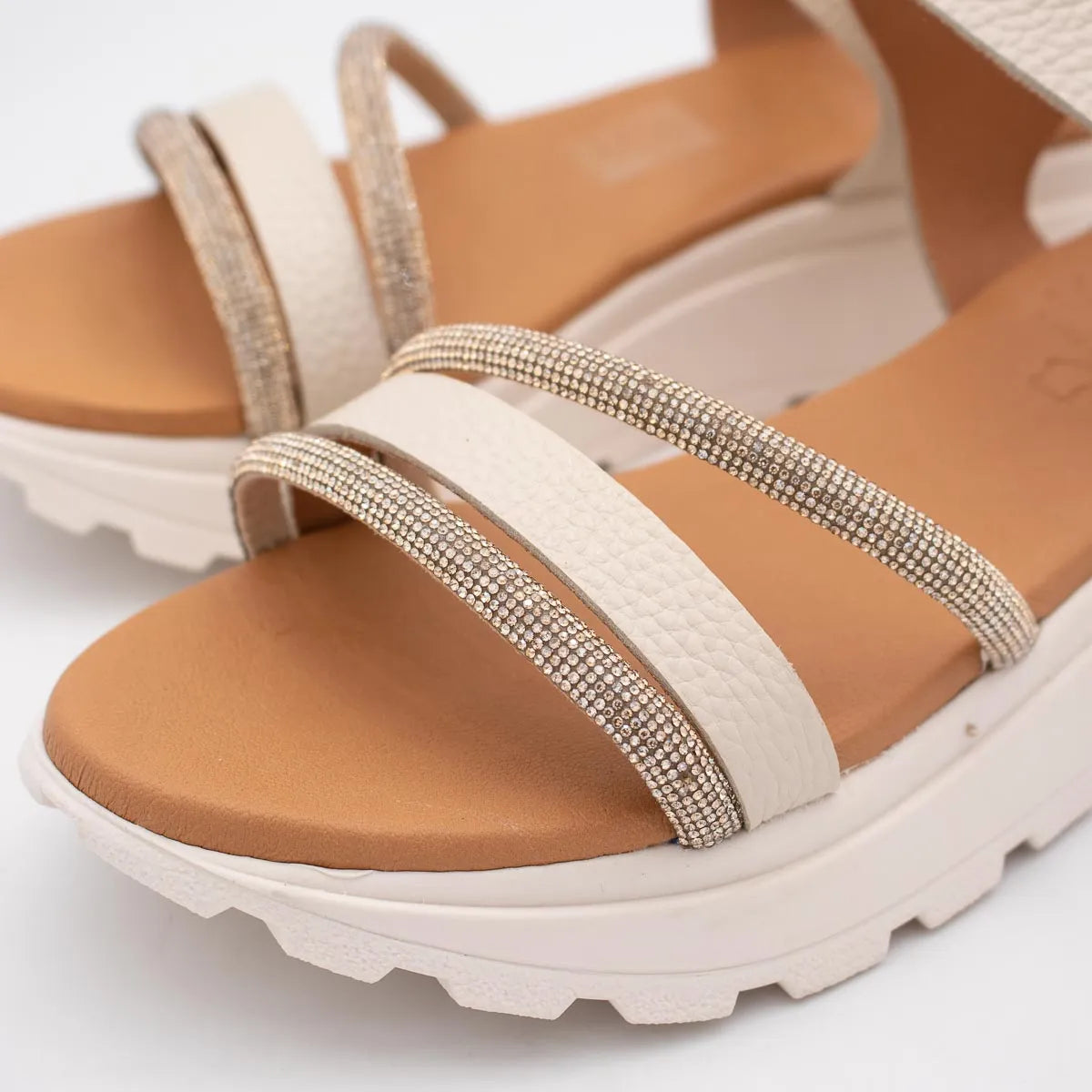 OH! My Sandals Ivory Sandal (Platform Sole) – 5956