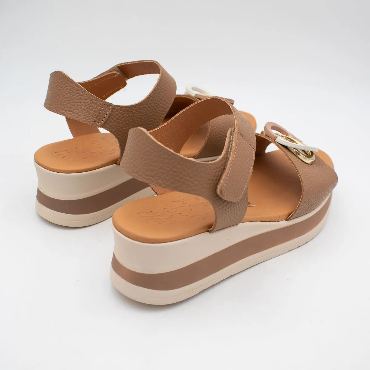 OH! My Sandals Taupe Sandal (Platform Sole) – 5974