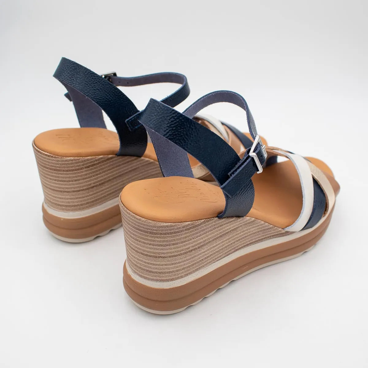 OH! My Sandals Navy Multi Sandal (Buckle Fastening) – 6004