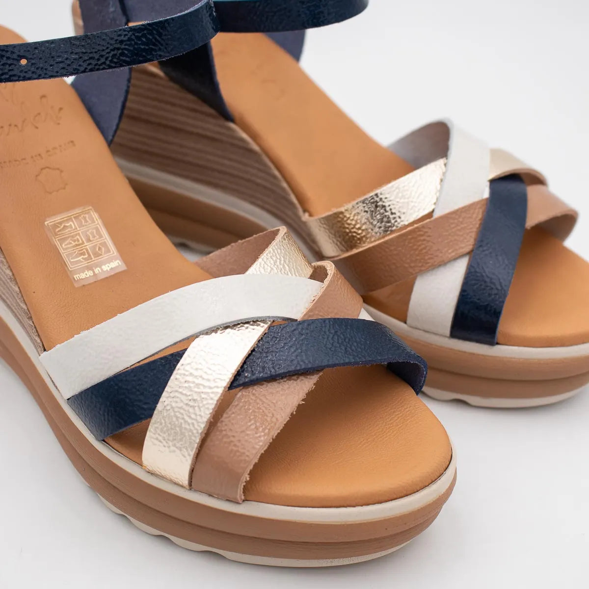 OH! My Sandals Navy Multi Sandal (Buckle Fastening) – 6004