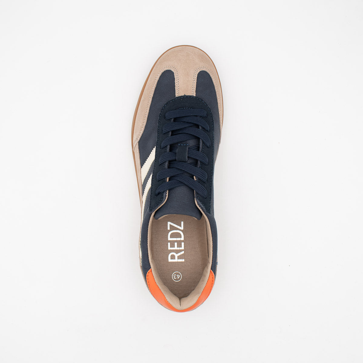 Redz Berlin-01 Retro Trainer – Navy/Beige
