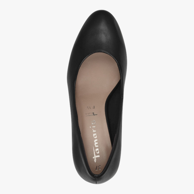 Tamaris Black Matt Court Shoes 1-22419-41-020