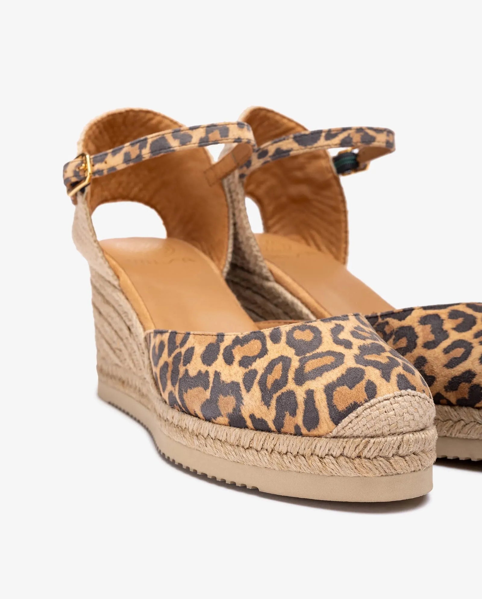 Unisa Leopard Print Wedge Espadrille in Suede - Leavys Shoes