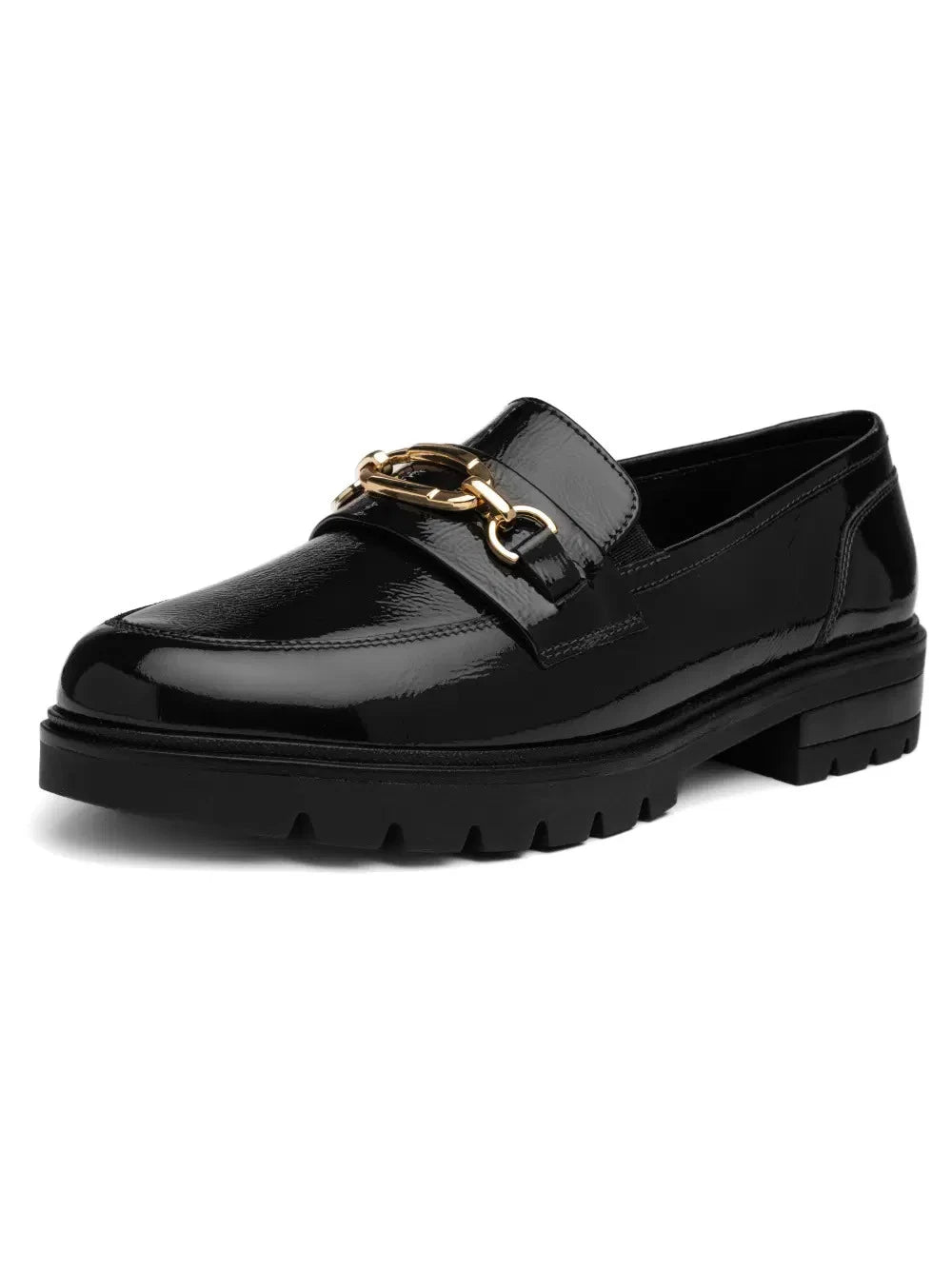Ara Cambridge Dark Navy Patent Leather Slim Fit Loafers
