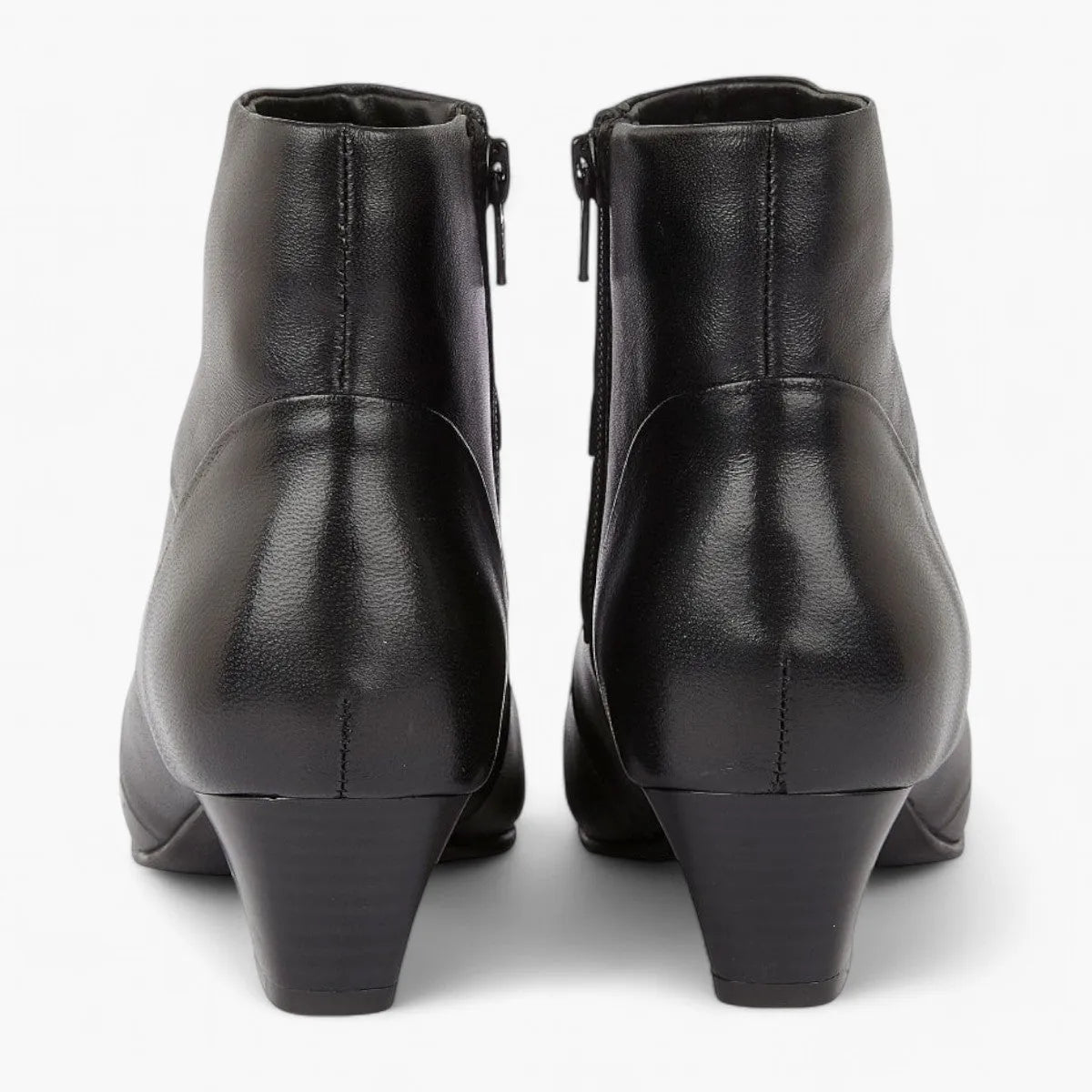 Lotus Tara Black Leather Ankle Boots for Women - Leavys Shoes