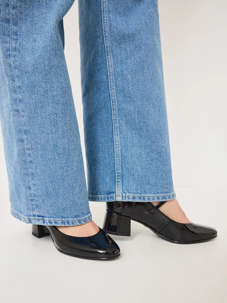 Tamaris Black Leather Block Heel – Elegant & Comfortable - Leavys Shoes