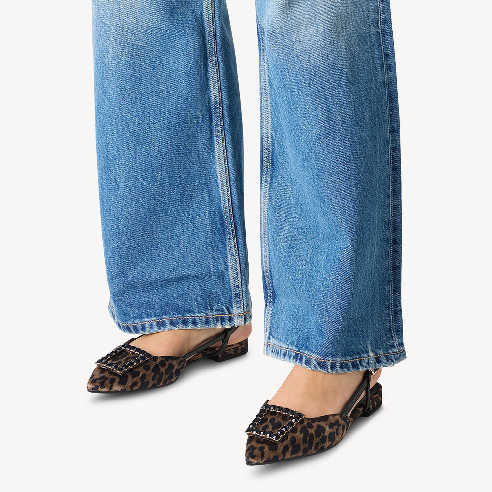 Tamaris Leopard Slingback Shoes 1-29403-42-360