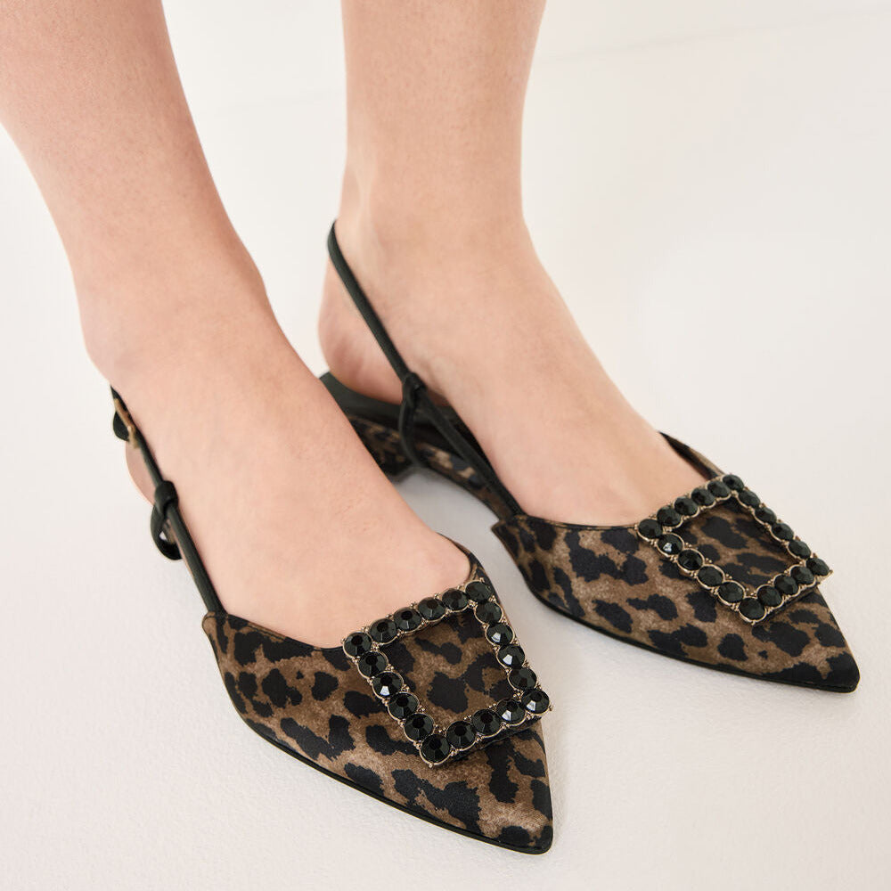 Tamaris Leopard Slingback Shoes 1-29403-42-360