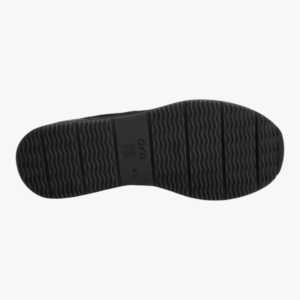 Ara Sapporo Black Bronze Wide Fit Trainer with Zip