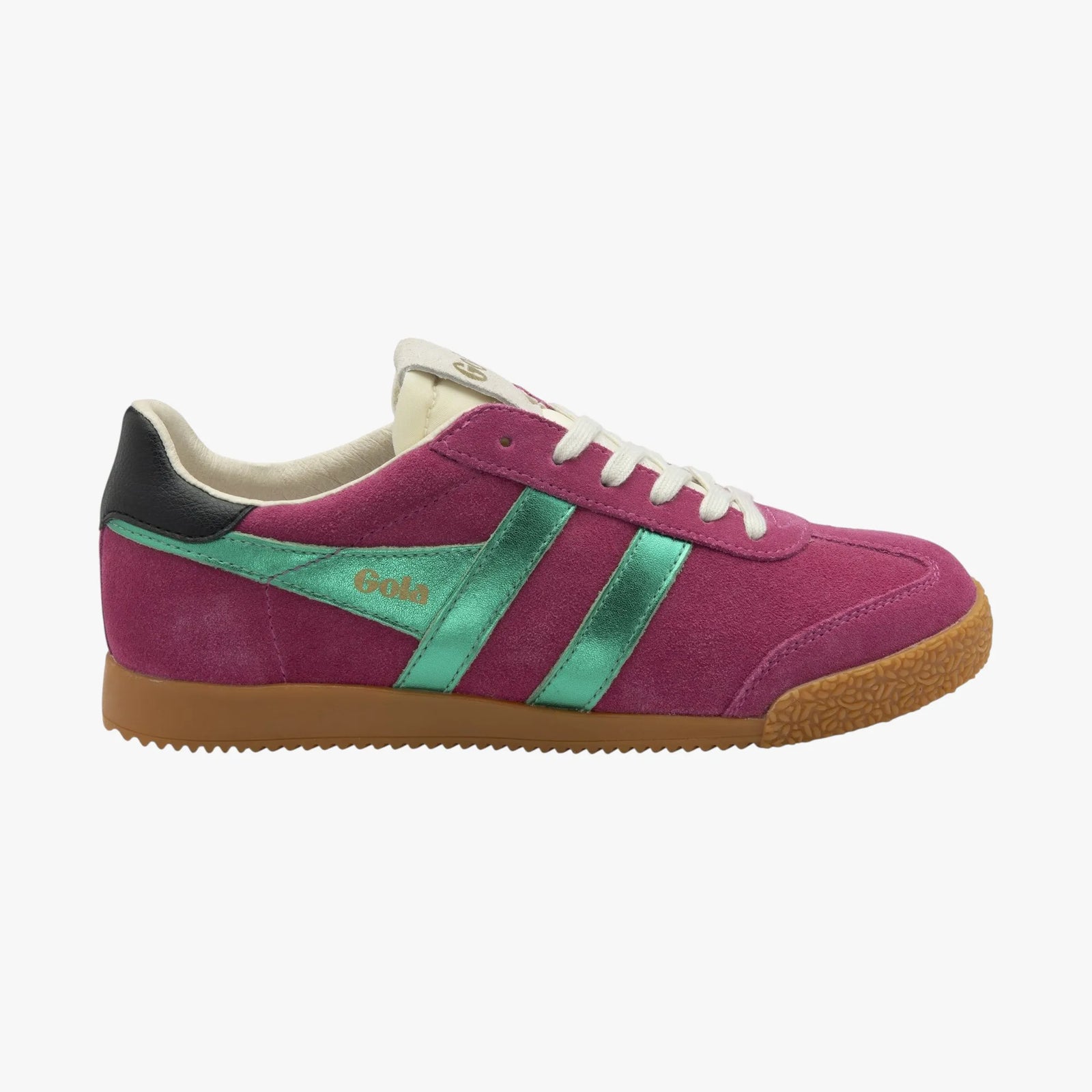 Gola Elan Glitz Women’s Trainers – Fuchsia/Emerald/Black (CLB790KN2) - Leavys Shoes