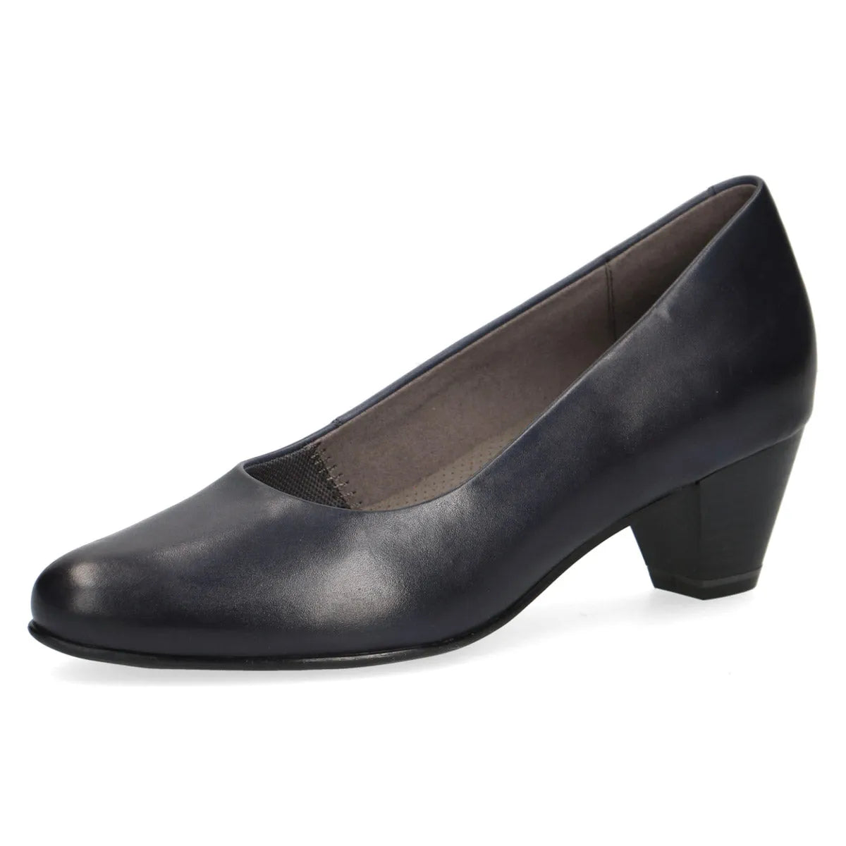 Sophisticated Statement Navy Leather Pumps - Leavys Shoes