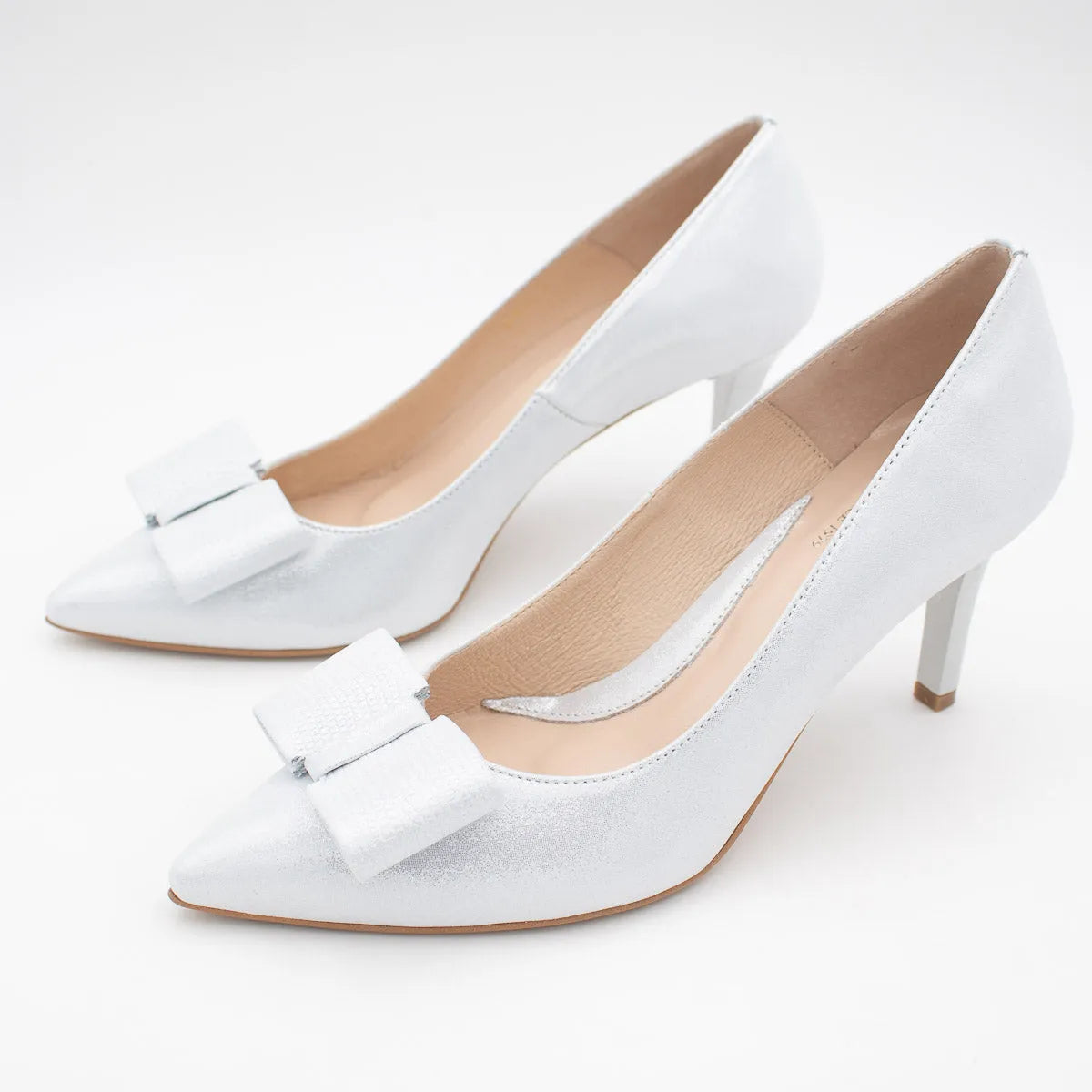 Silver Shine Classy Silver High Heels - Leavys Shoes