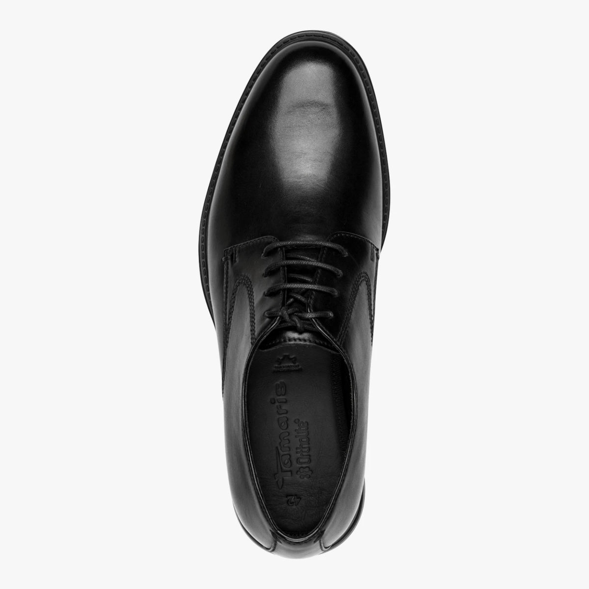Tamaris Men Black Leather Lace-Up Shoe