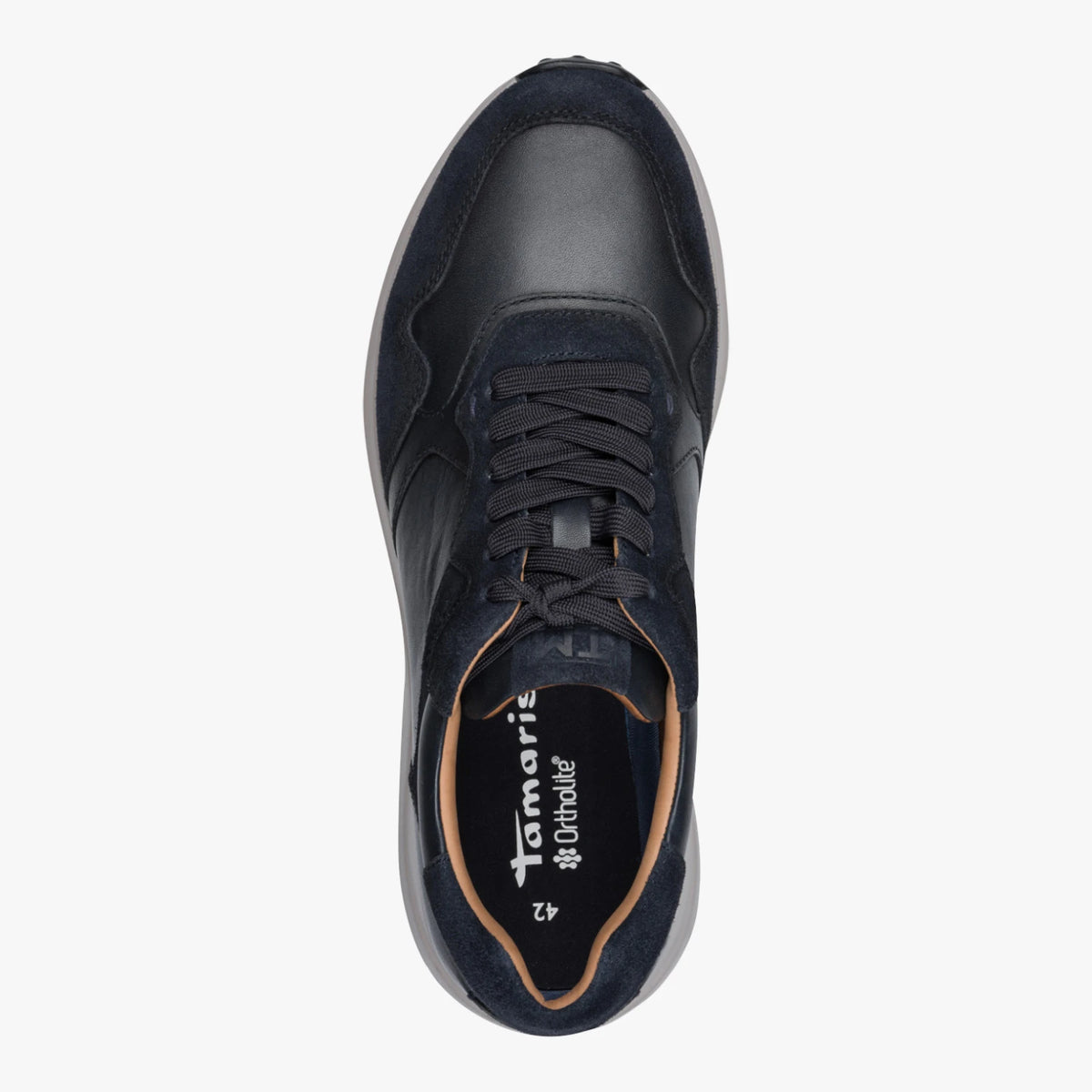Tamaris Men’s Navy Leather Lace-Up Trainers