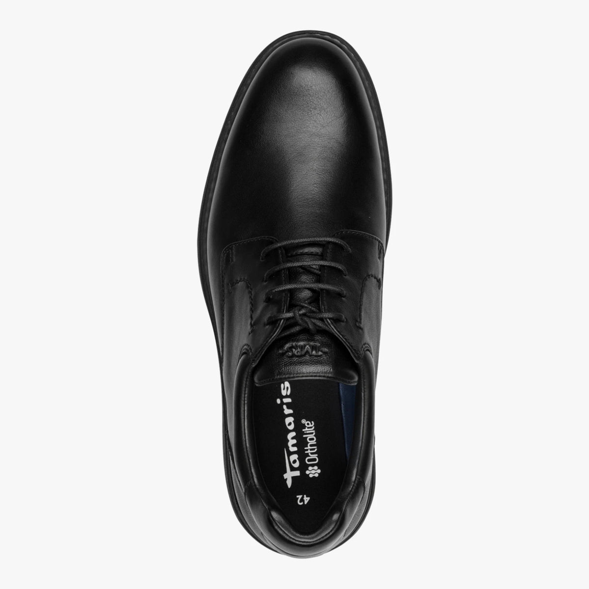 Tamaris Men’s Black Leather Lace-Up Shoes