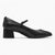 Tamaris Black Leather Block Heel – Elegant & Comfortable - Leavys Shoes