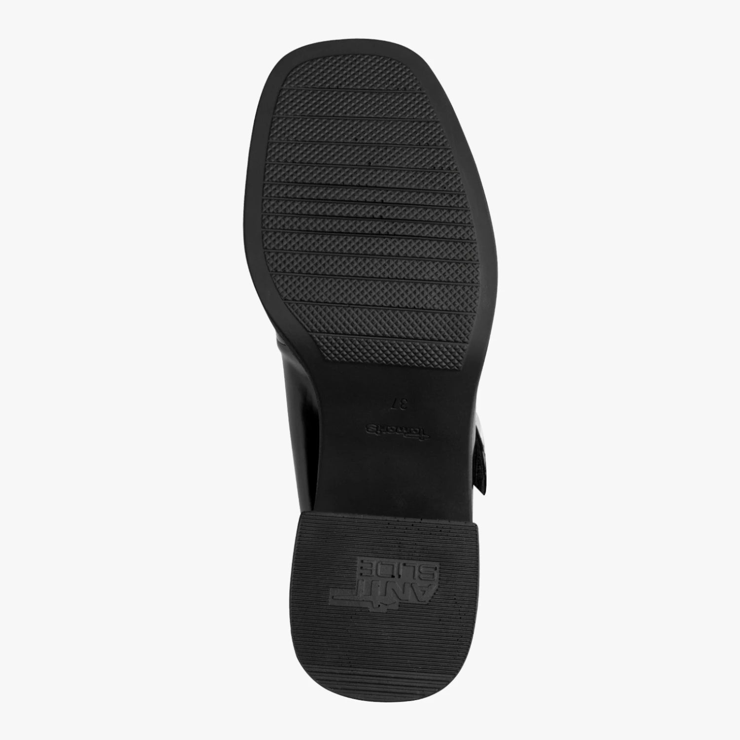 Tamaris Black Patent Chunky Mary Jane Shoes