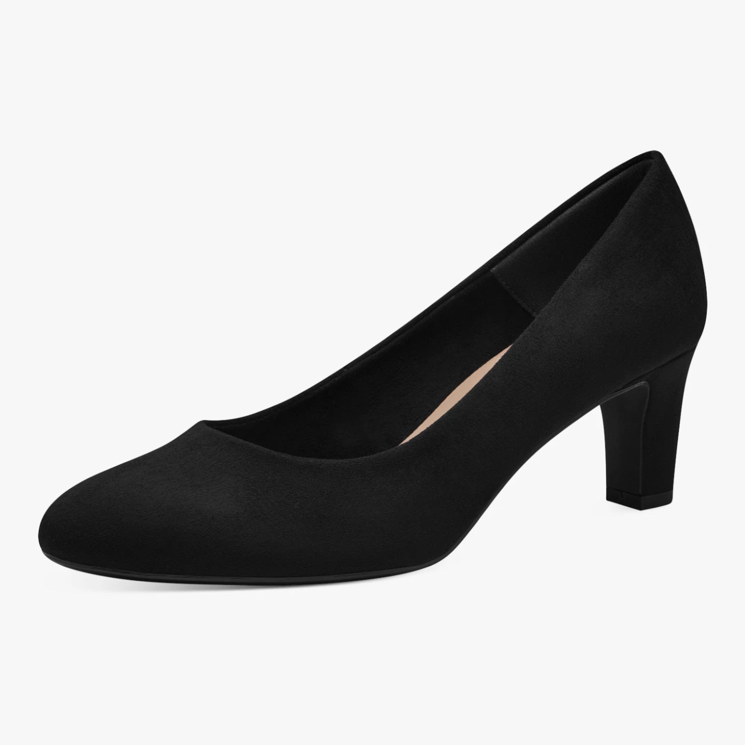 Tamaris Essentials Black Suede-Look Court Shoes