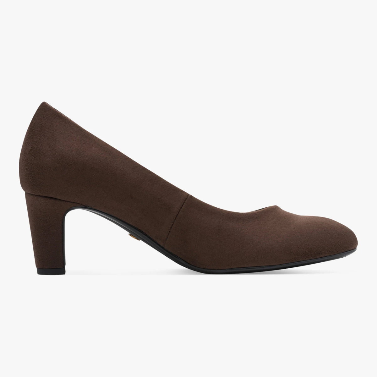 Tamaris Essentials Chocolate Brown Suede-Look Court Shoes
