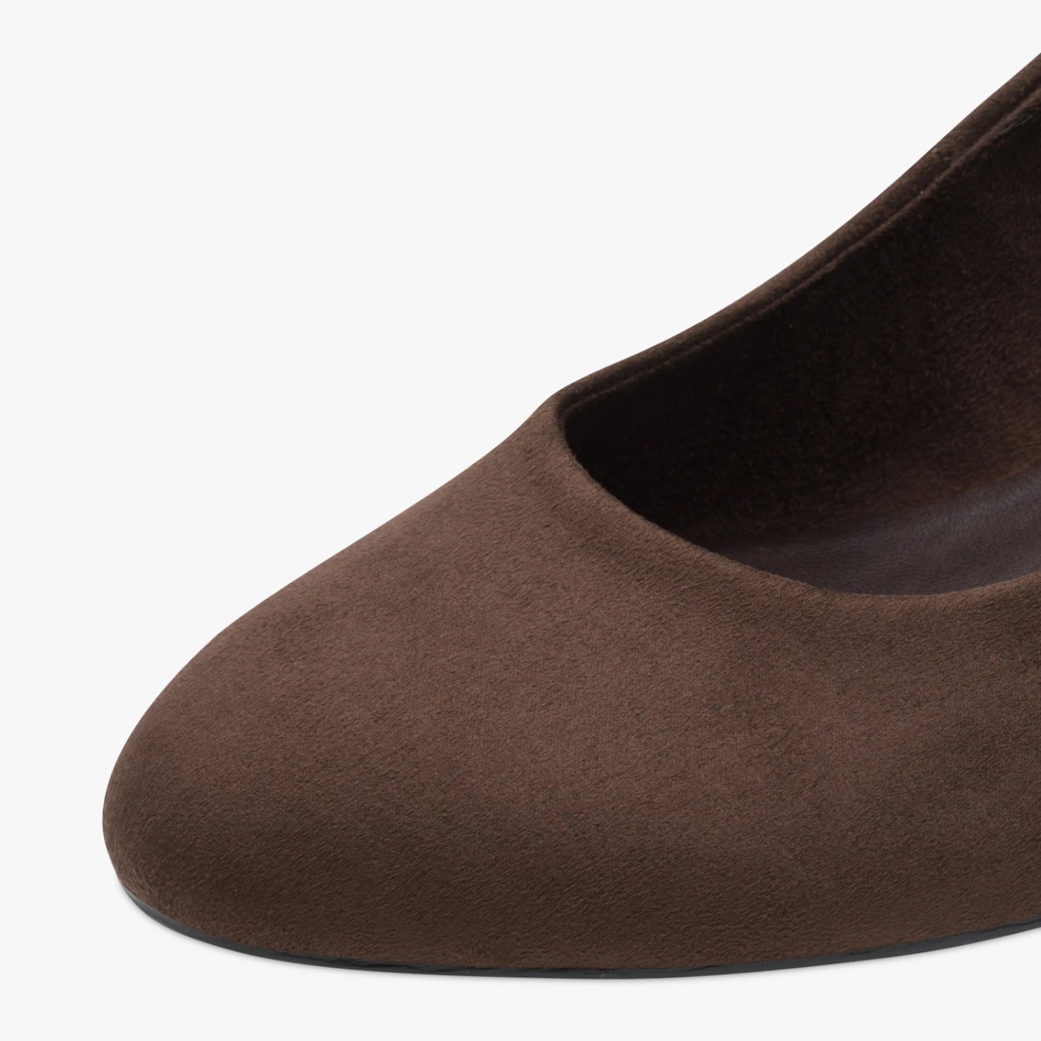 Tamaris Essentials Chocolate Brown Suede-Look Court Shoes