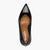 Tamaris Black Patent Court Shoes with Banana Heel - Leavys Shoes