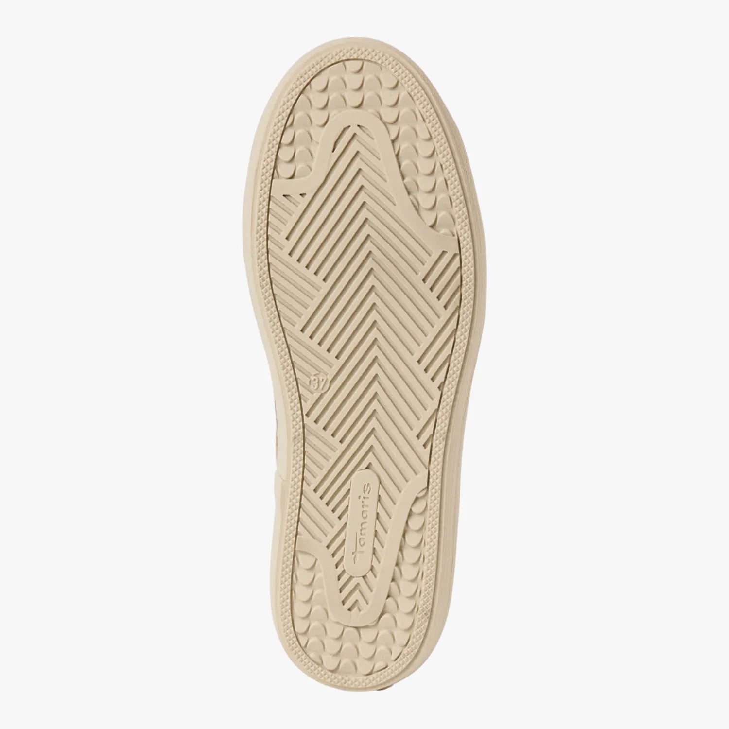 Tamaris Leopard Print Leather Trainer with Gold Laces
