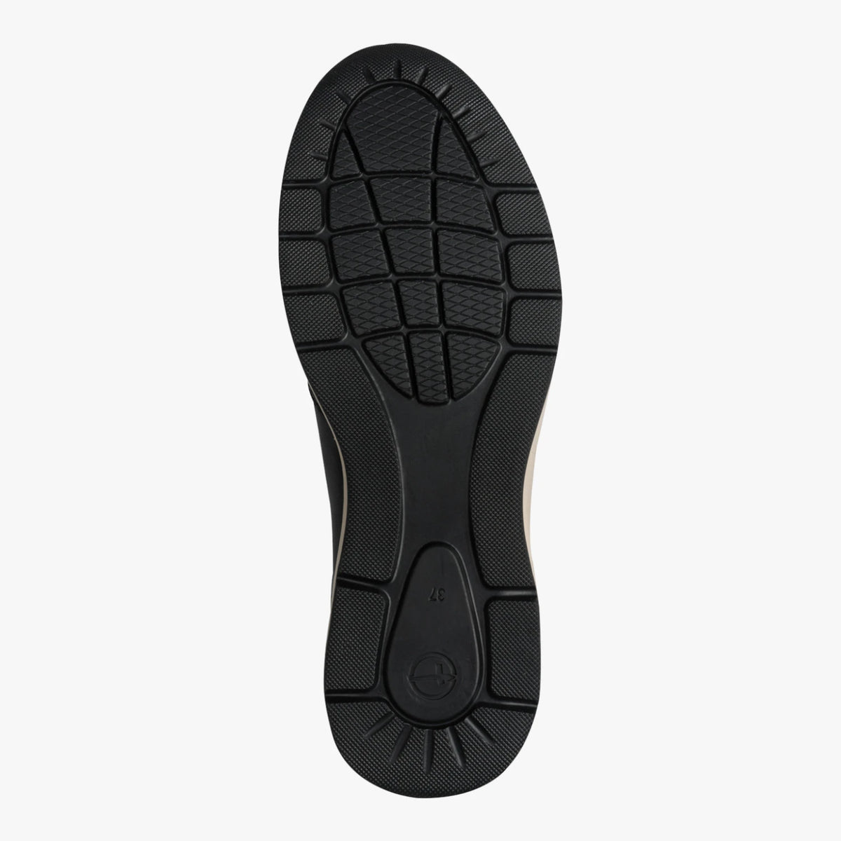 Tamaris Black Leather Wide Fit Trainer