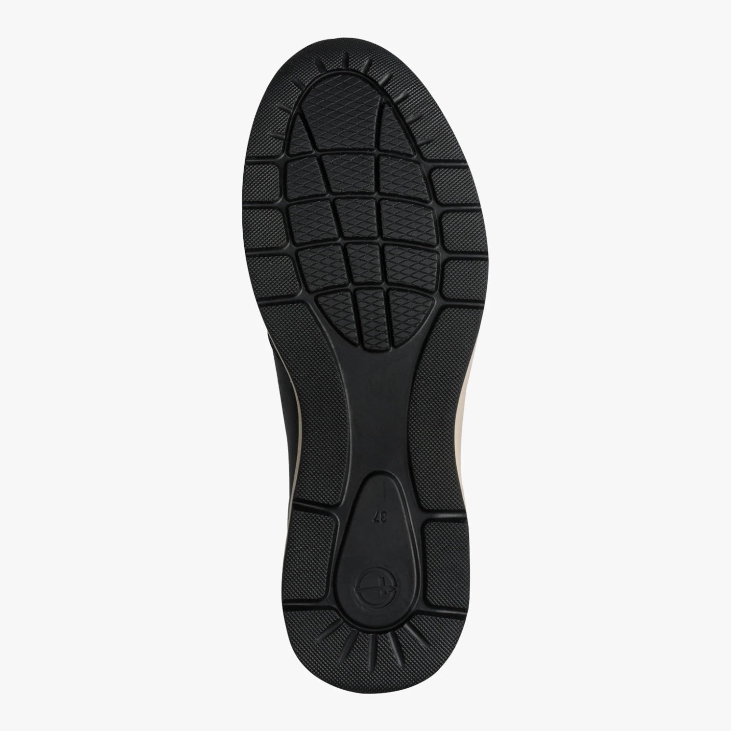 Tamaris Black Leather Wide Fit Trainer