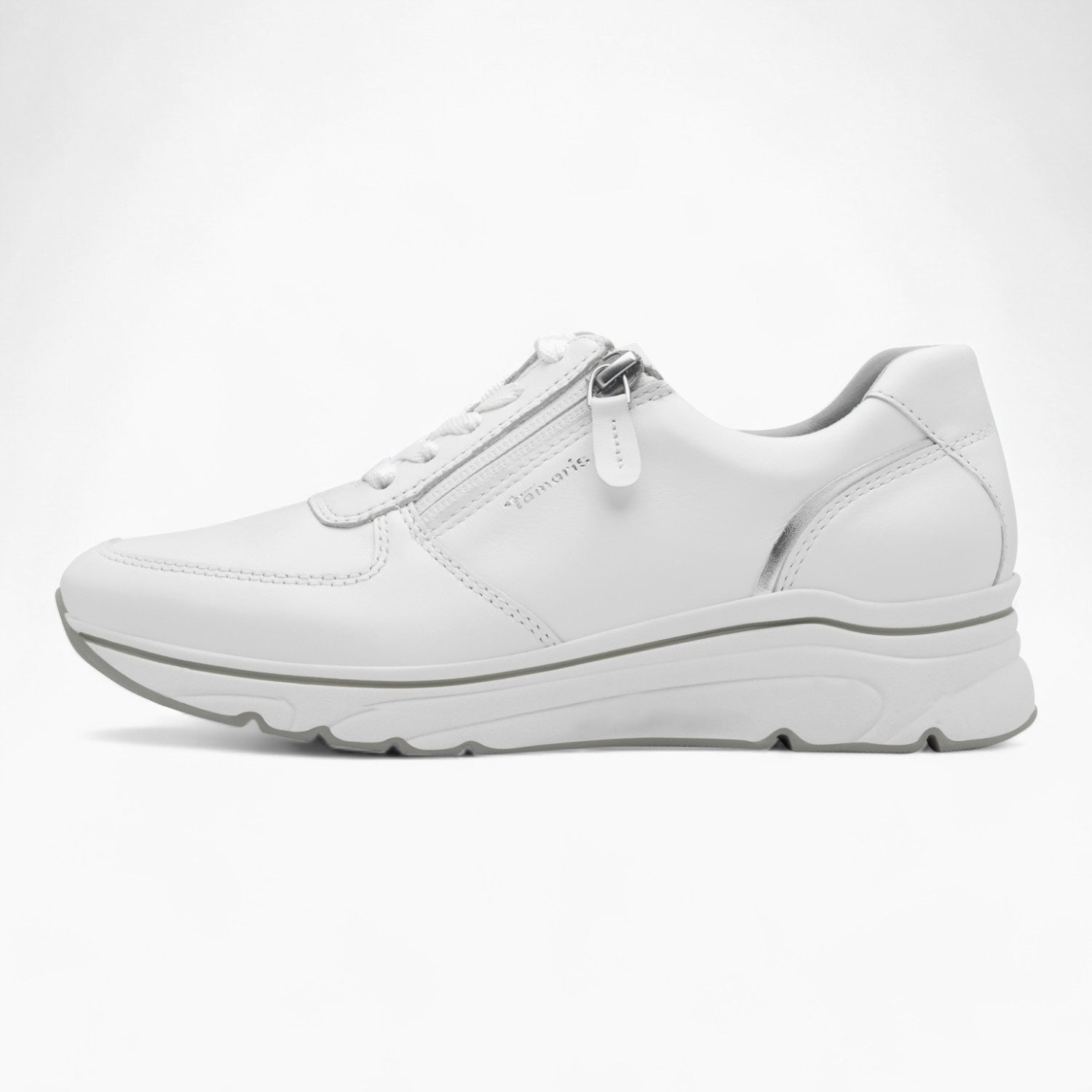 Tamaris PureRelax White Runner – Wide Fit with Cushioned Comfort - Leavys Shoes