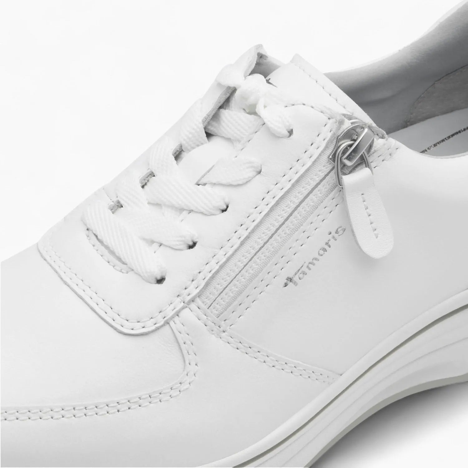 Tamaris PureRelax White Runner – Wide Fit with Cushioned Comfort - Leavys Shoes