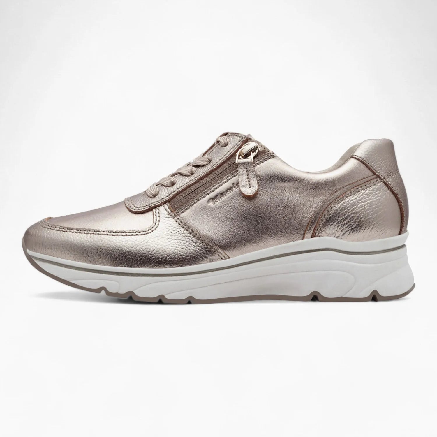 Tamaris PureRelax Gold Runner – Stylish Comfort with White Sole - Leavys Shoes