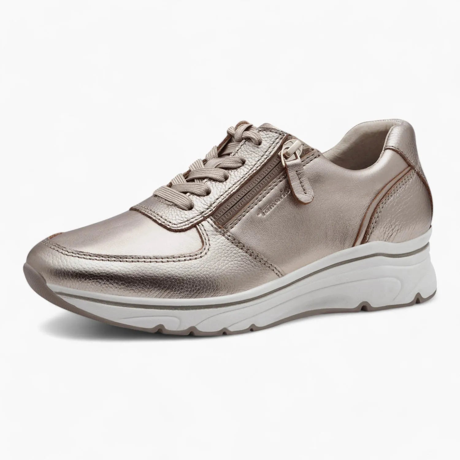 Tamaris PureRelax Gold Runner – Stylish Comfort with White Sole - Leavys Shoes