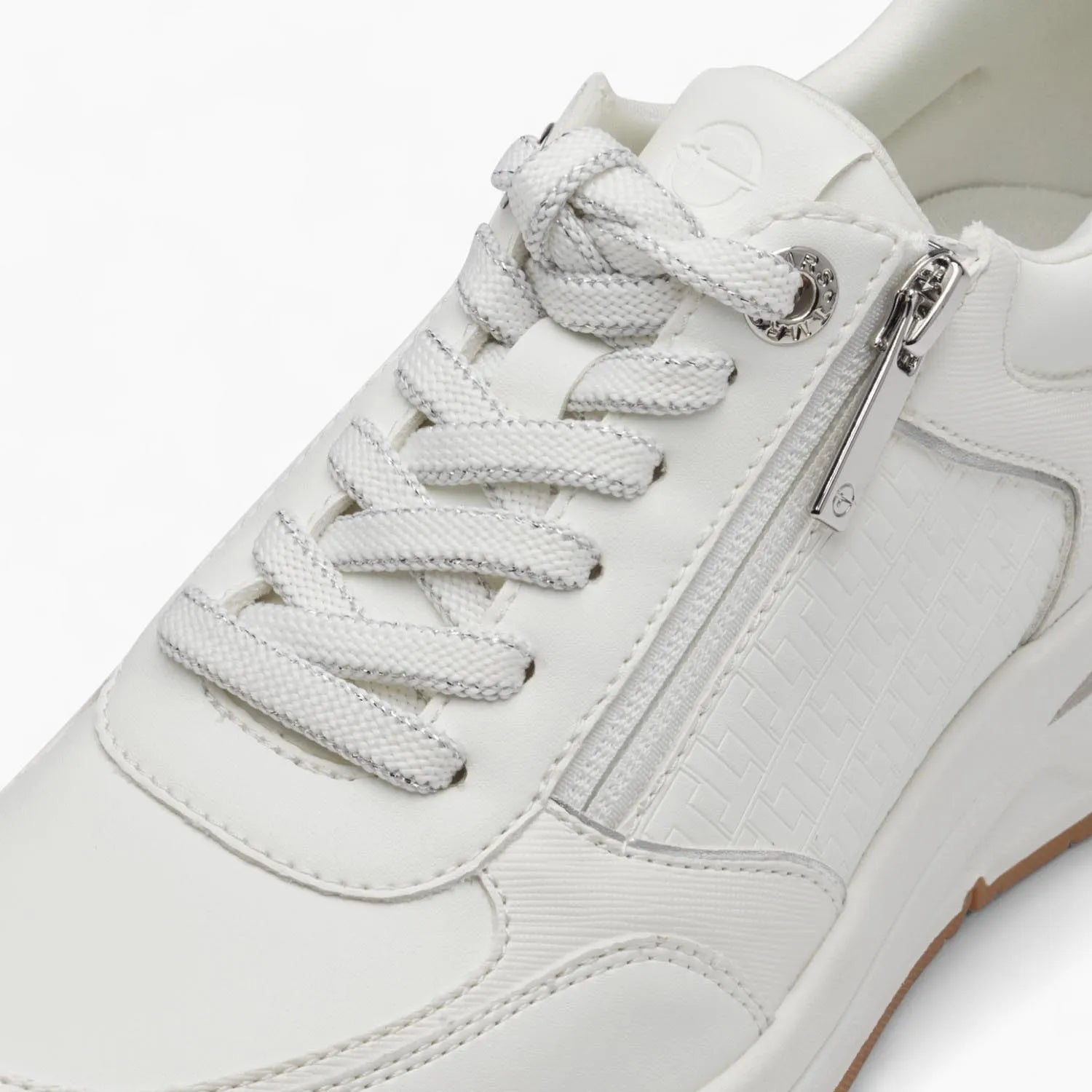 Tamaris Essentials White Runner – Stylish with Gum Sole - Leavys Shoes