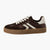Tamaris Retro Sneaker in Chocolate with Cream Stripe - Leavys Shoes
