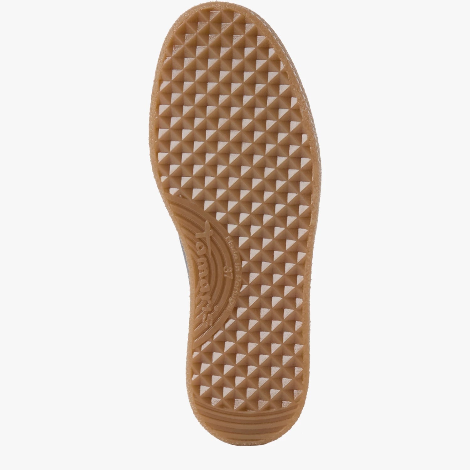 Tamaris Brown Metallic Leather Trainer