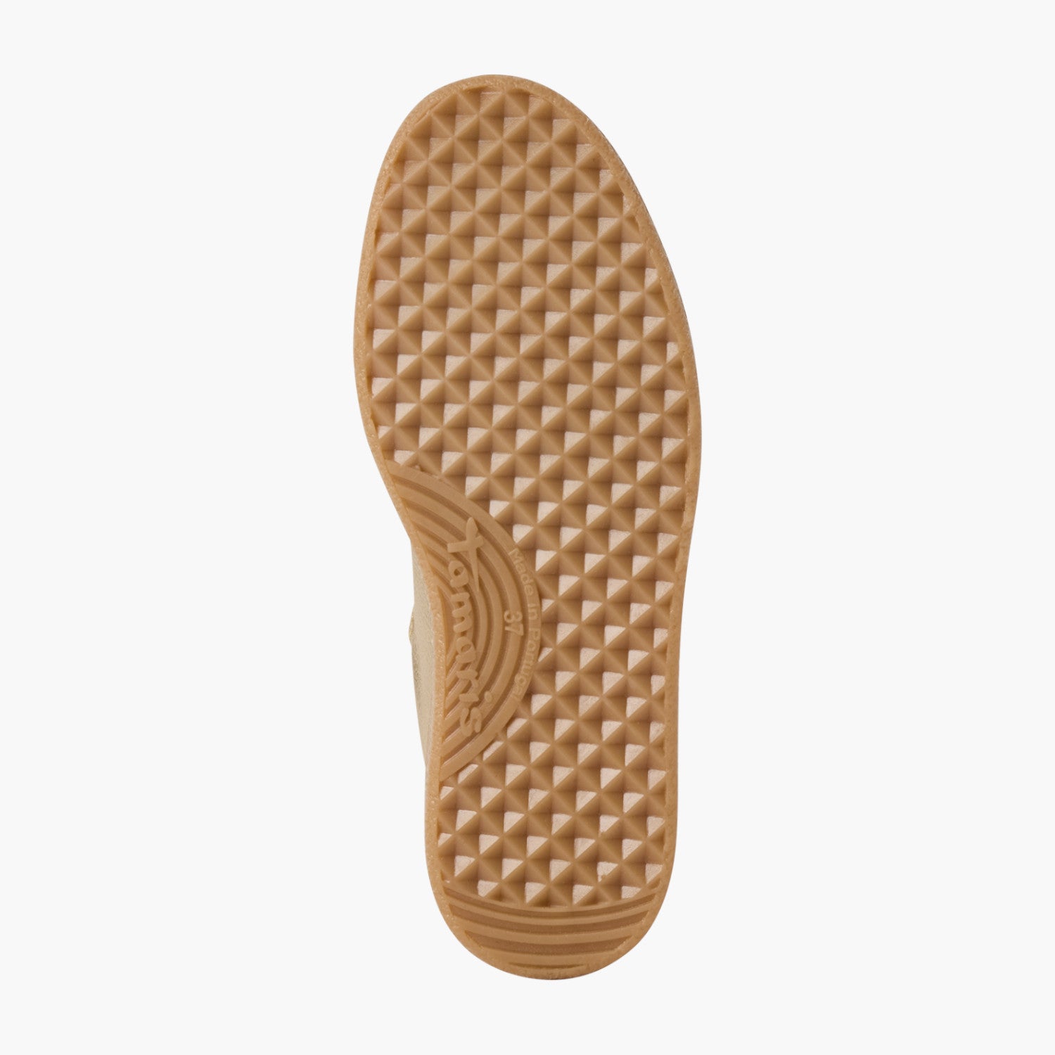 Tamaris Gold Metallic Retro Sneaker with Gum Sole - Leavys Shoes