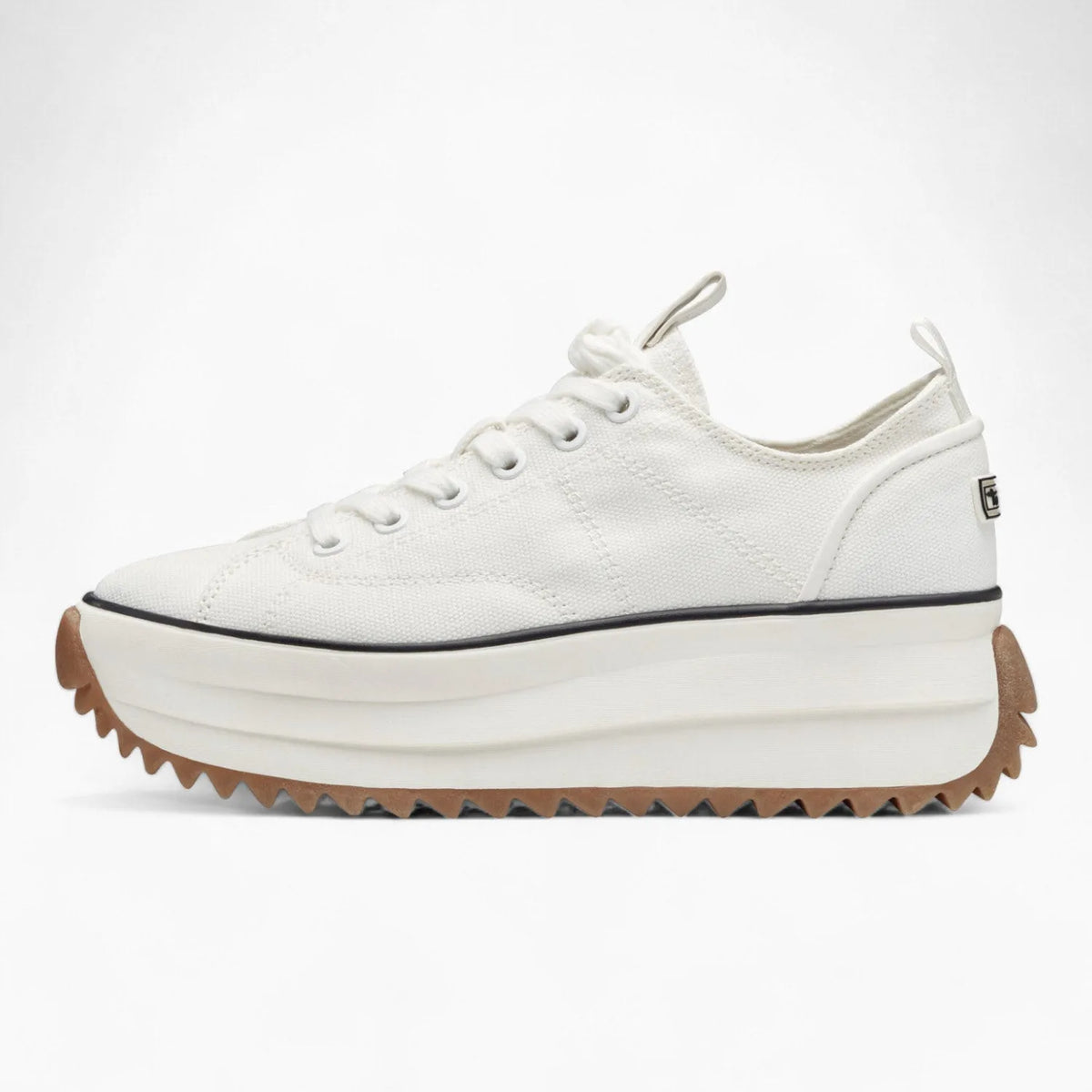 Tamaris White Lace-Up Runner – Chunky Sole &amp; Gum Outsole - Leavys Shoes
