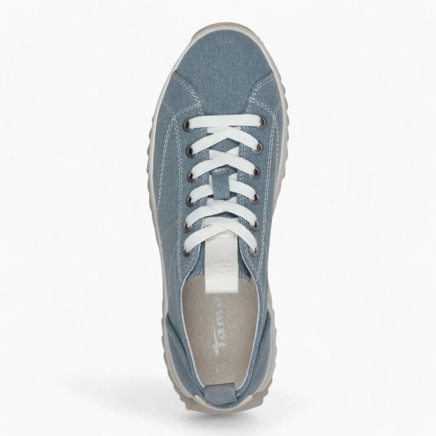 Tamaris Denim Blue Lace-Up Runner – Trendy & Comfortable - Leavys Shoes