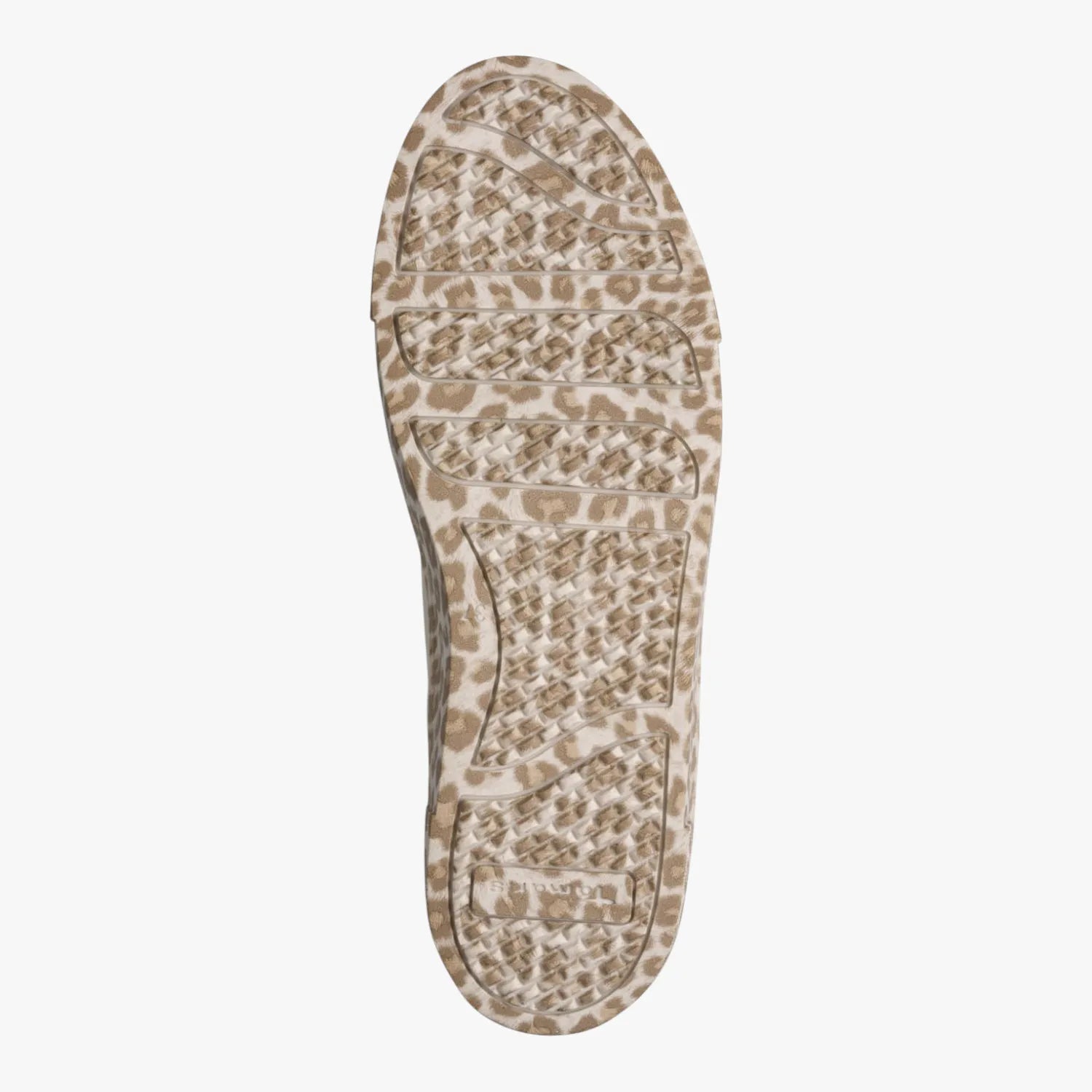 Tamaris Beige Trainer with Leopard Sole