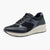 Tamaris Navy Leather Mix Sneaker with Comfort Zip & Sole - Leavys Shoes