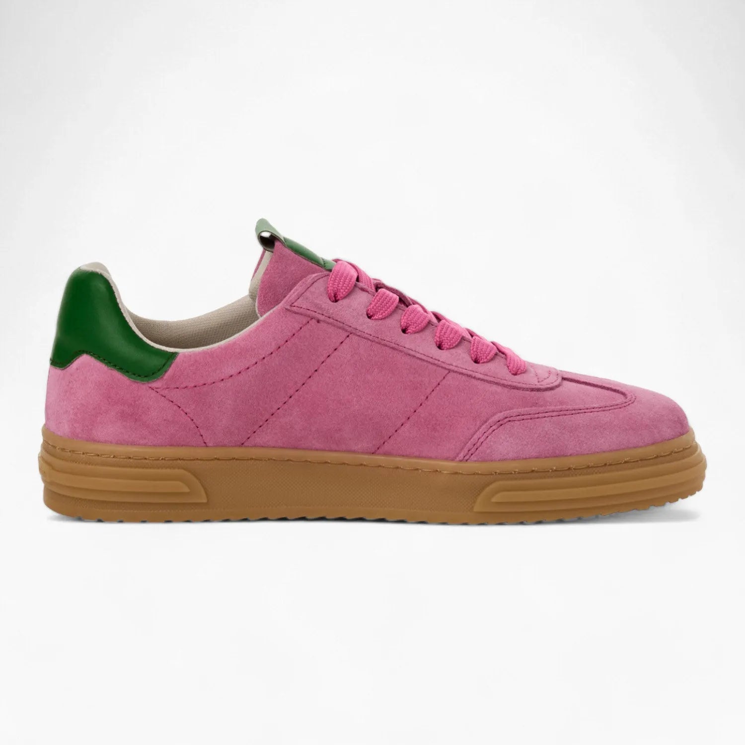 Tamaris Pink Runner – Vibrant Style with Green Accents - Leavys Shoes