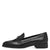 Tamaris Elegant Black Loafer with Chain Detail and Block Heel - Leavys Shoes