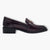 Tamaris Merlot Loafers with Block Heel and Gold Chain Detail - Leavys Shoes